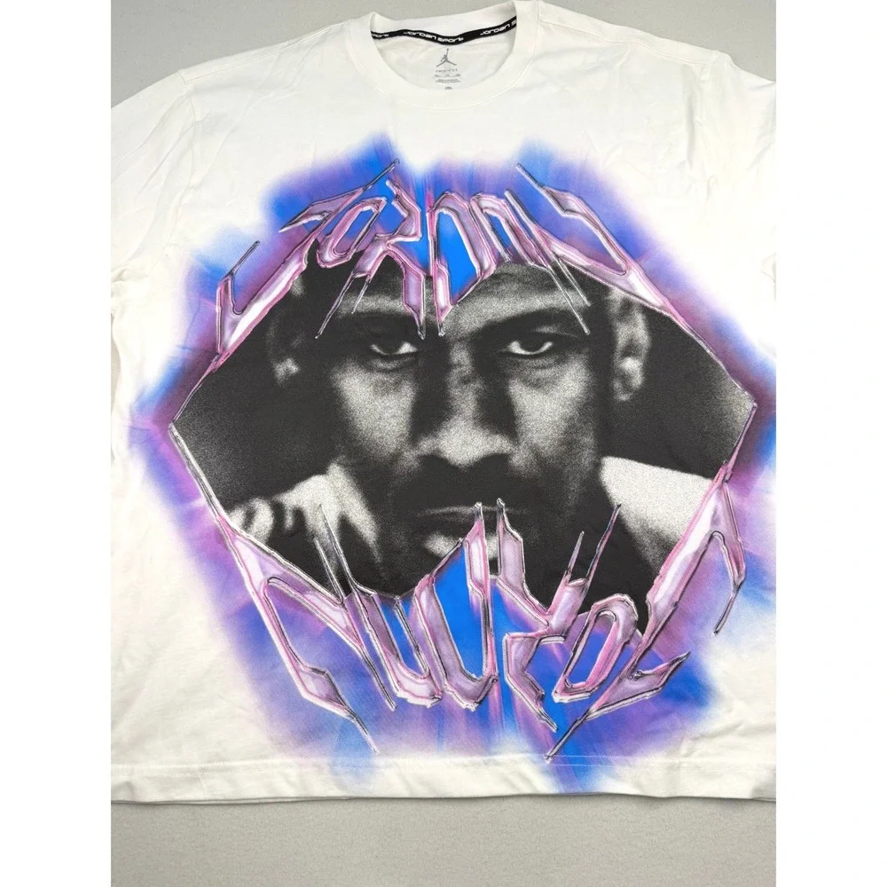 Jordan Sport Dri-FIT Mens White Graphic T-Shirt XXL HJ2395-100 Michael Jordan